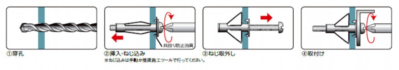 下地が無くても安心 石膏ボード用アンカー でエアコンの室内機を取付ける