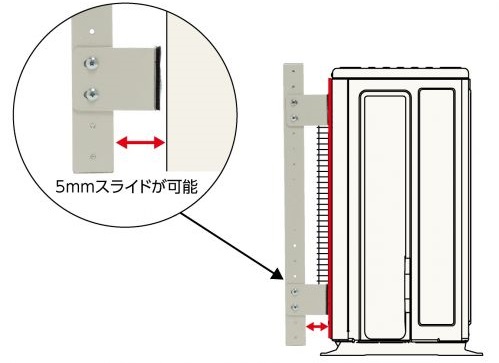 障害物を避け、最適な位置に設置するための高さ調整機能なイラスト