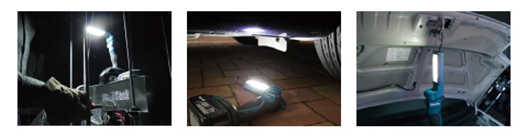 「充電式LEDワークライト（品番：ML801）」の照射パターンの画像