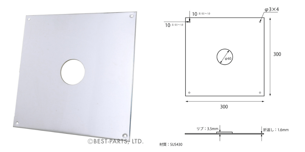 商品コード：ST60-3030の画像と簡易図面