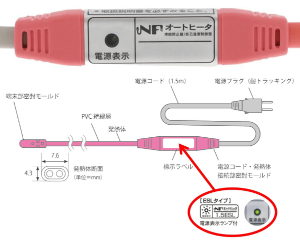 NFオートヒーターESLタイプ