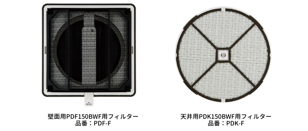 PDF150BWF・PDK150BWFフィルター